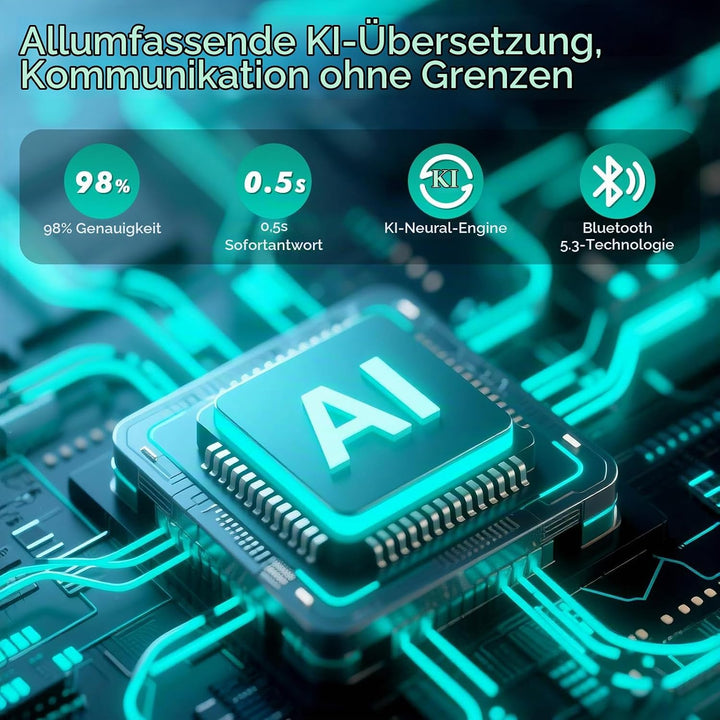 AI übersetzer kopfhörer,150 Sprachen &amp; Offline-Übersetzung, 3-in-1 sprachübersetzer, 7 Übersetzungsm