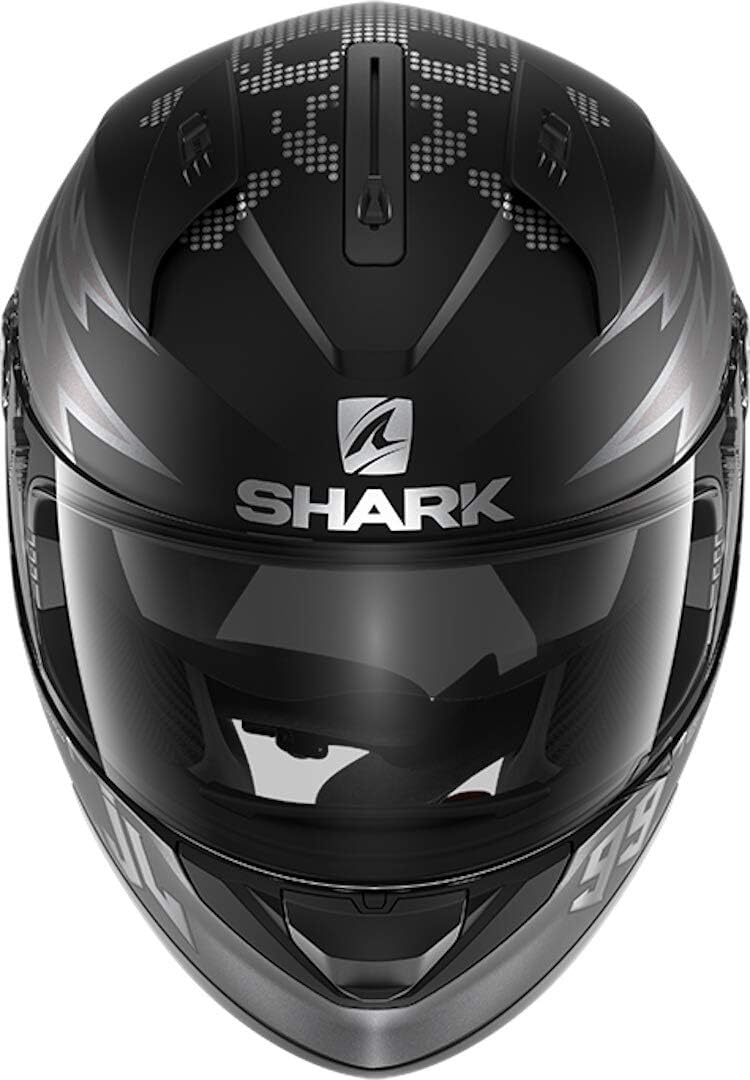 Shark Herren Ridill Catalan Bad Boy Motorradhelm XS Mattschwarzes Anthrazit, XS Mattschwarzes Anthra