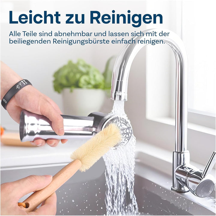 Fleischwolf Aufsatz für KitchenAid Standmixer - Fleischwolf Zubehör mit 4 Mahlscheibe, 2 Wurstfüllhö