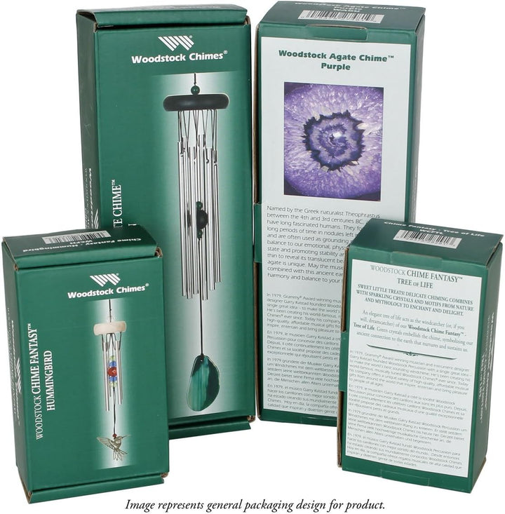 Woodstock Windspiel Chakra Chime, Silber, 46,9 cm Amethyst, Amethyst