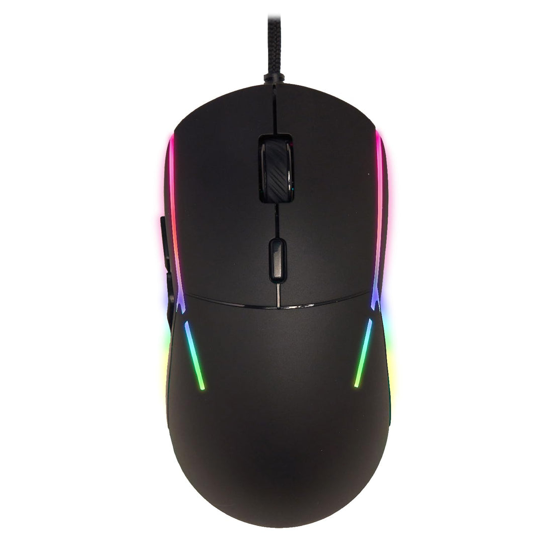 SPYCO - Gaming-Maus | PMW 3360 Chipsatz | 12.000 DPI | 1000 Hz Polling Rate | RGB-Licht | 96 g | 6 p