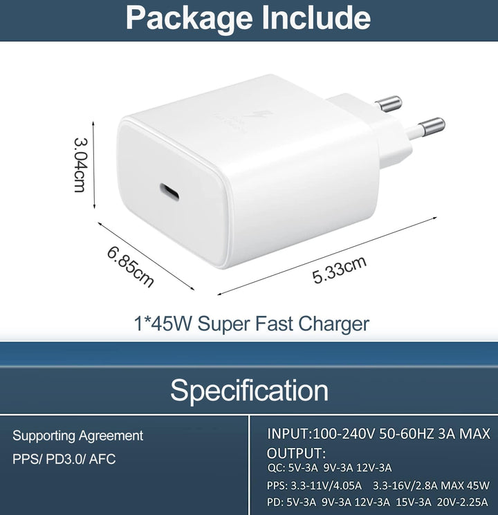 45W USB C Ladegerät, USBC Schnellladegerät Netzteil Adapter für iPhone 17 16 15 14 13 Pro Max Plus,i