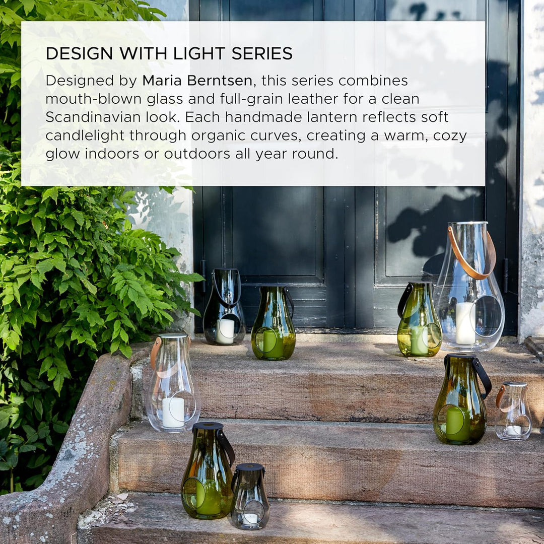 Holmegaard Laterne H16.5 cm Design with Light aus mundgeblasenem Glas, klar Klar H16,5 cm, Klar H16,