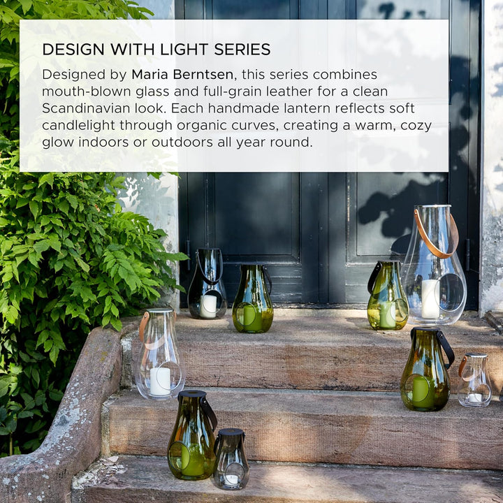 Holmegaard Laterne H16.5 cm Design with Light aus mundgeblasenem Glas, klar Klar H16,5 cm, Klar H16,