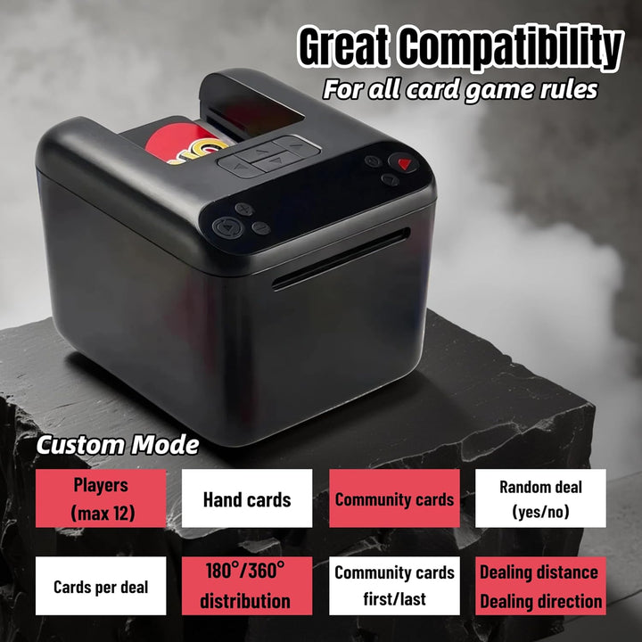Automatischer Elektrischer Kartensendemaschine, kompatibel mit Poker und UNO, Fähigkeit für 3 Karten