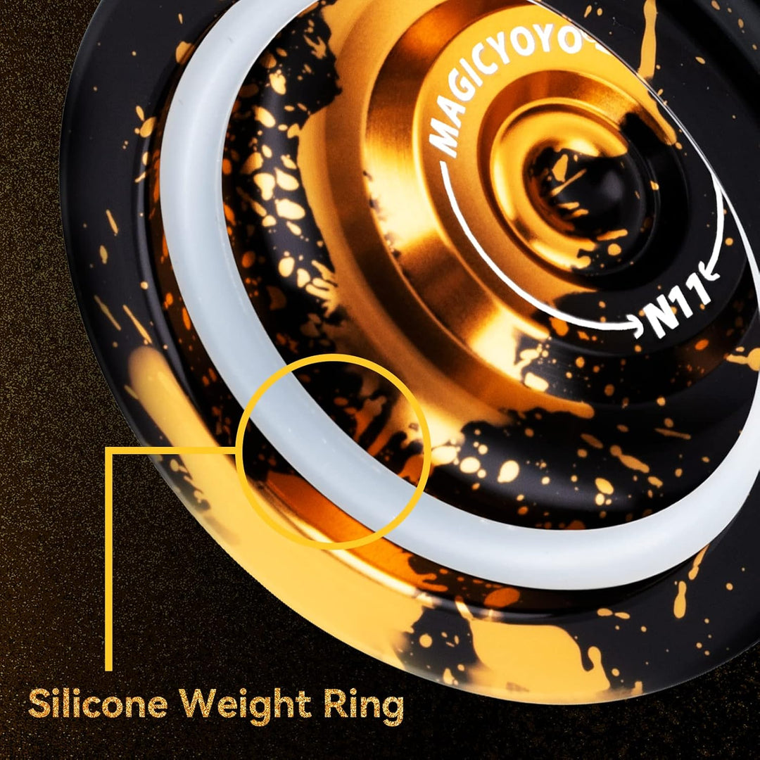 MAGICYOYO Professionelles JoJo N11 Plus Reaktionsfähiges JoJo für Kinder, Zweizweck-Metall Jo-Yo mit