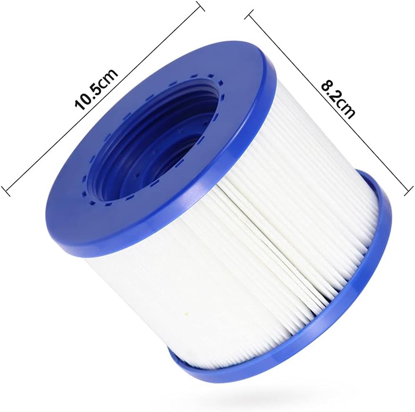 WuYan 4 Stück Schwimmbadfilter Doppelpack Ersatz Hot Tube Water Health Wave Spa104mm PET + Vlies Kom
