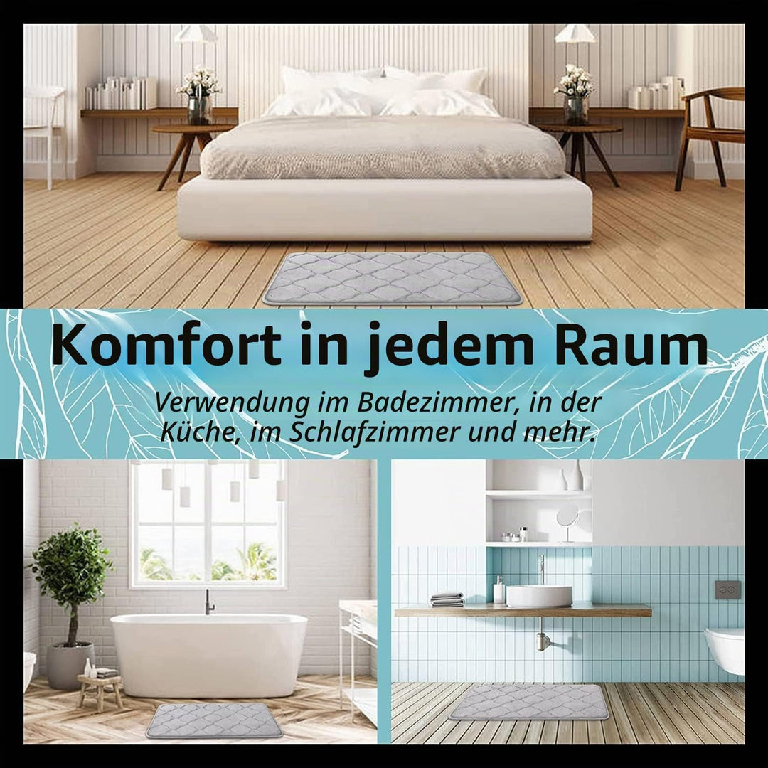 Homaxy Memory Foam Badezimmerteppich rutschfest Badematte Weich Badteppich Saugfähige Badvorleger Wa