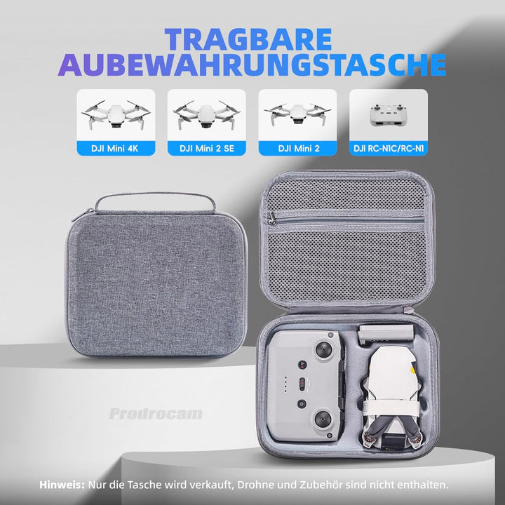 Tasche für DJI Mini 4K / 2/2 SE Drohne und Controller Zubehör, Tragbare Tragetasche Kompakte Aufbewa
