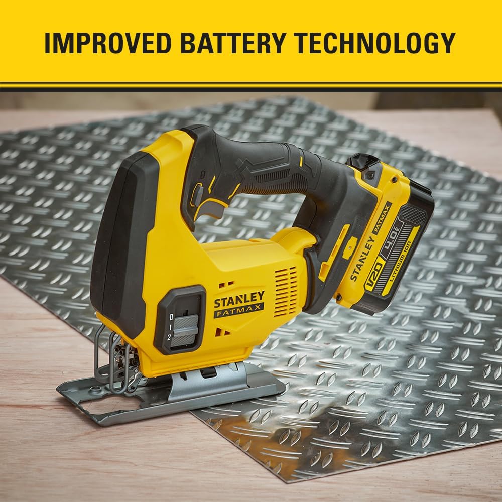 Stanley FatMax 18V Akku-Pendelhub-Stichsäge SFMCS600B (zwei Pendelhubstufen, variable Hubzahl, werkz