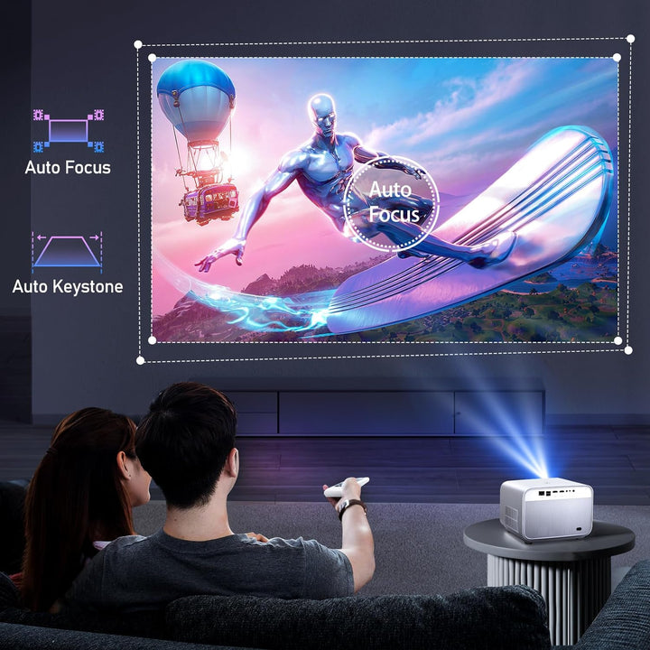 Beamer 4k VGKE T51,【Auto Focus/Keystone】 20000Lumens WiFi 6 Bluetooth Projektor,FHD Native 1080P Bea