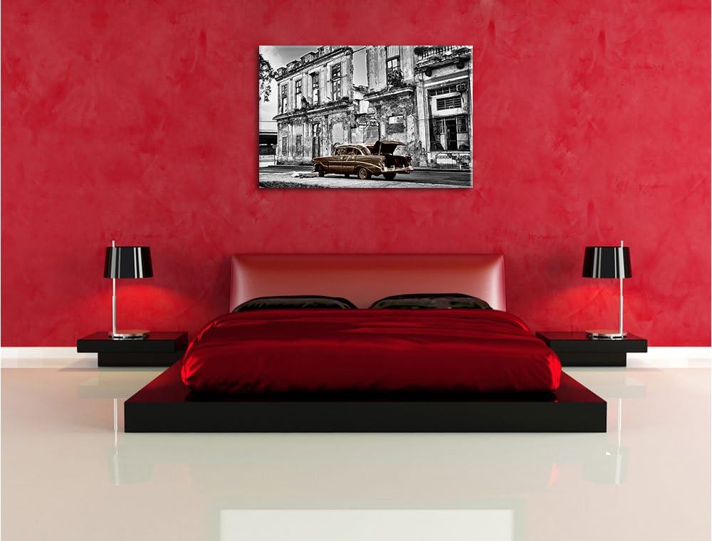 Pixxprint die Strassen Havannas als Leinwandbild/Grösse: 100x70 cm/Wandbild/Kunstdruck/fertig bespan
