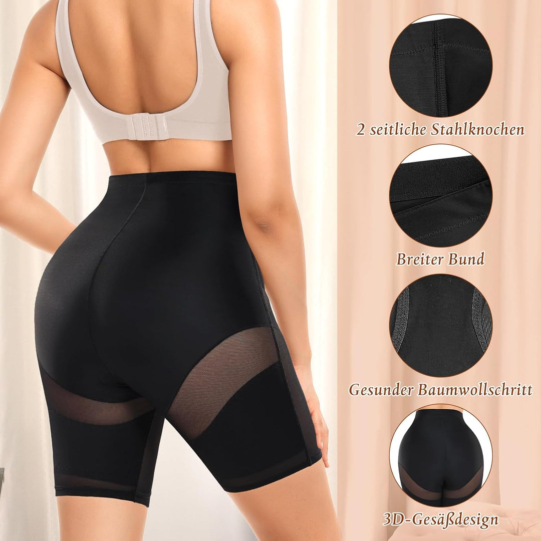 Bauchweg Unterhose Damen Shapewear Miederhose Hohe Taille Unterwäsche Figurenformend Bauchkontrolle