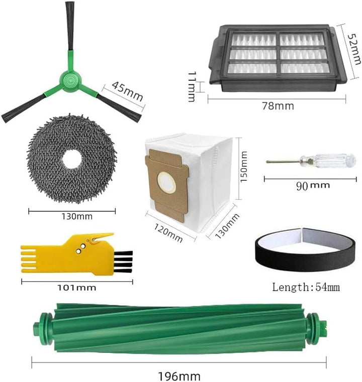 Zubehör für iRobot Roomba Plus 505 Combo / 405 Combo Roboterstaubsauger 25er-Pack 2 Hauptbürsten, 4