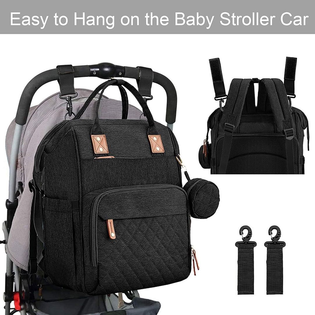 Fexkean Wickeltasche Rucksack Baby Wickelrucksäcke mit Grosser Kapazität Tragbare Reisewindeltasche