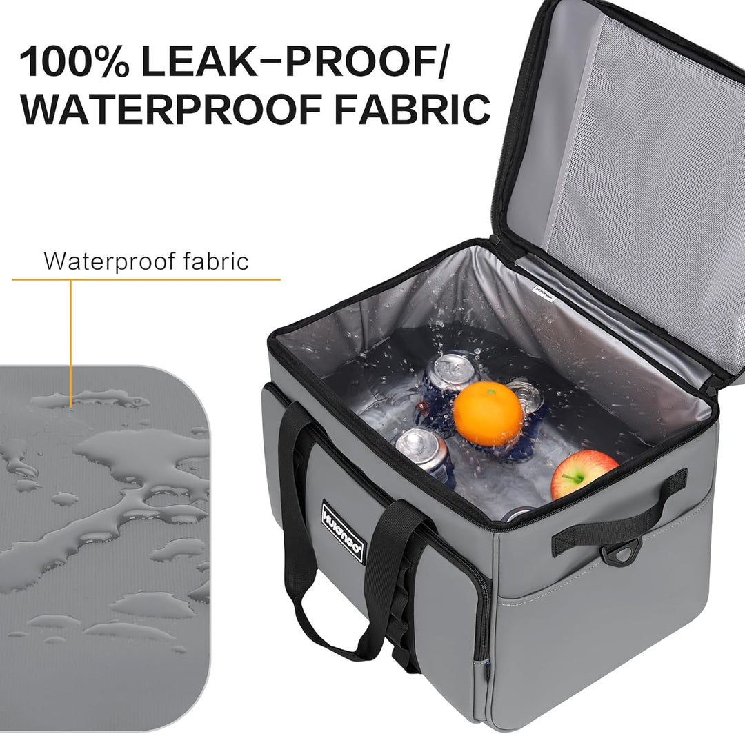 Hulongo Kühltasche Gross Lunchtasche Faltbar Thermotasche Wasserdicht Picknicktasche Isoliertasche C