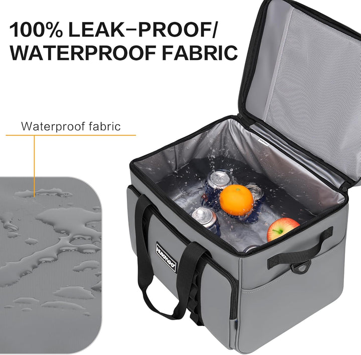 Hulongo Kühltasche Gross Lunchtasche Faltbar Thermotasche Wasserdicht Picknicktasche Isoliertasche C