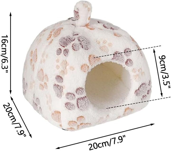 Meerschweinchen Höhle,Warme Ratten Kuschelhöhle für Kleintiere Weiss, Weiss