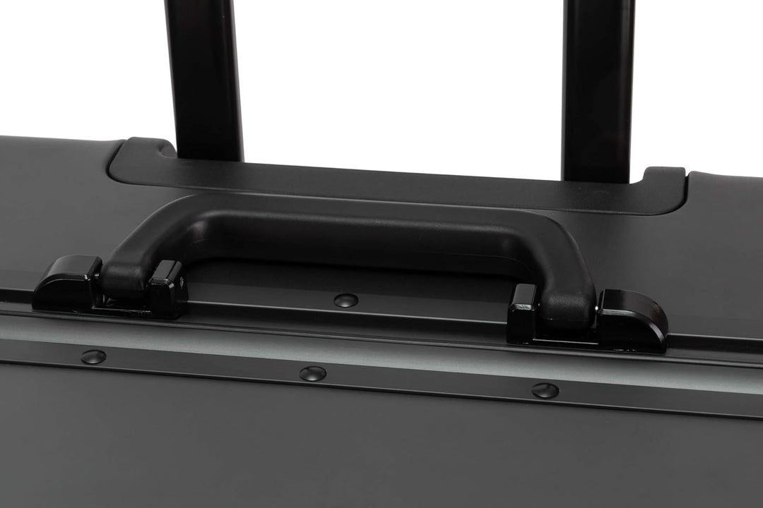 Travelhouse Oslo Aluminium Koffer Reisekoffer Graphit Grau M-65cm Hartschalenkoffer Reisetrolley Sui