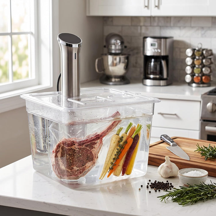 Sous Vide Behälter 11L, Sous Vide Wasserbäder Tank mit Deckel Lebensmittelbehälter Passend für die m