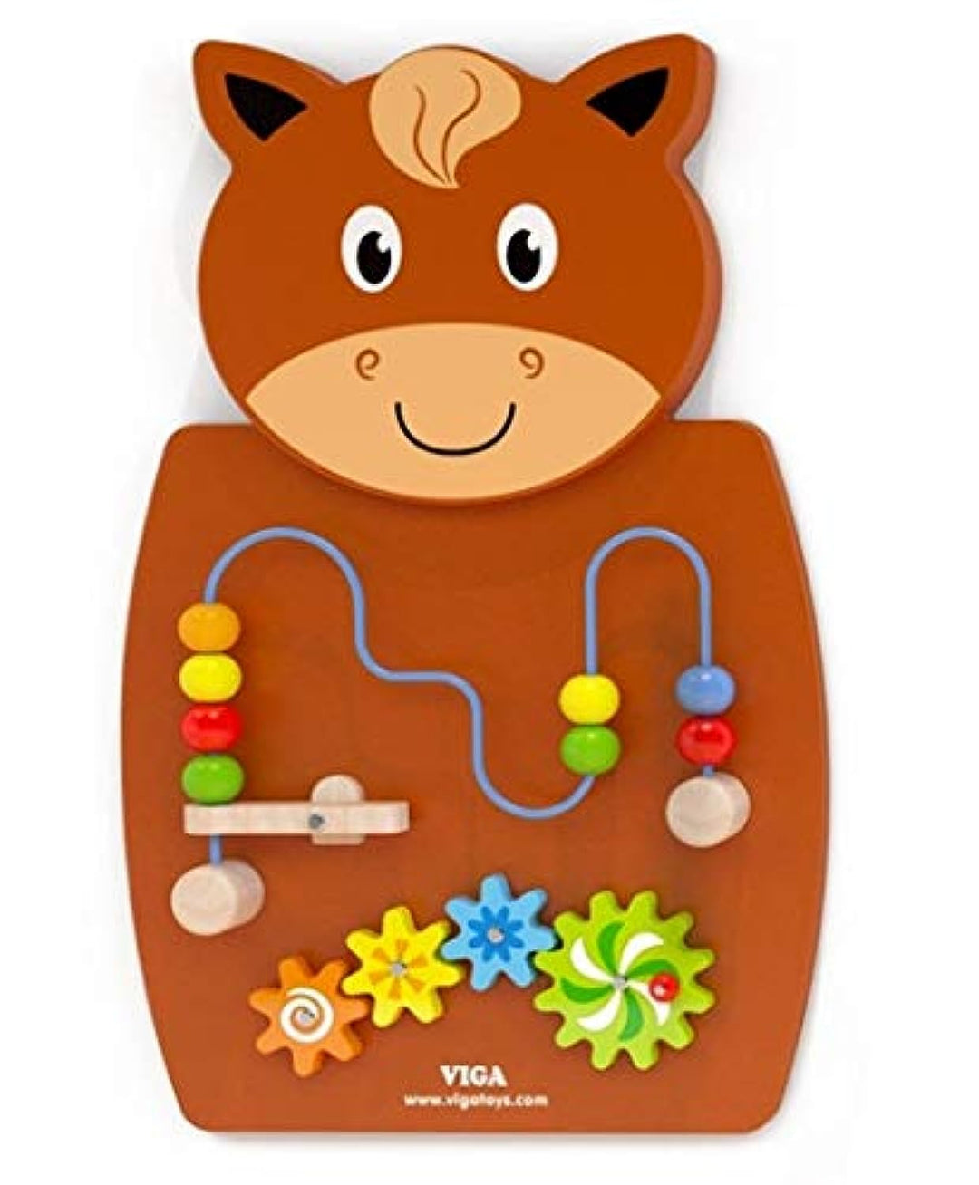 Viga Pferd Wand Spielzeug - Wire Beads & Gears