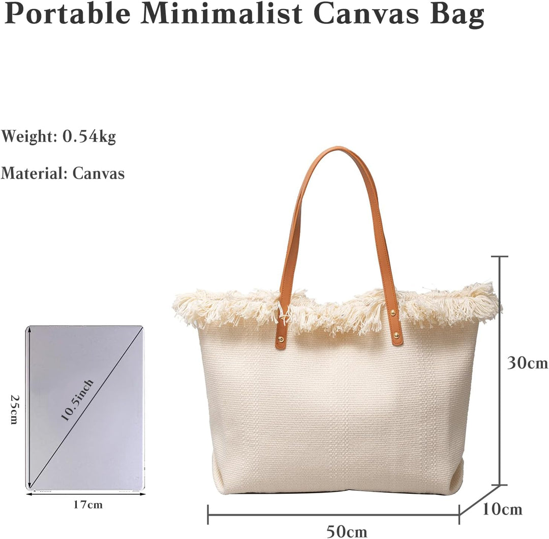 CORIOS Damen Canvas Handtasche Sommer Strand Tasche Grosse Schultertasche Böhmische Tote Beutel Bunt