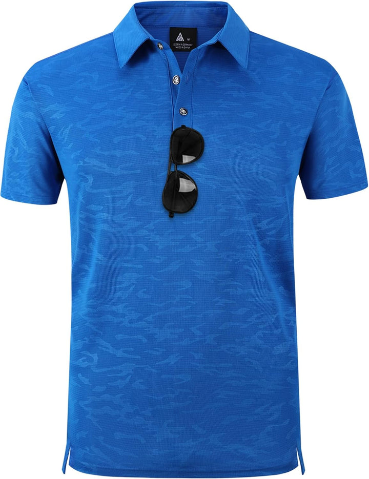 geeksport Herren Poloshirt Kurzarm Tennis Regular Fit Shirt Sport Schnelltrocknend Atmungsaktiv Polo