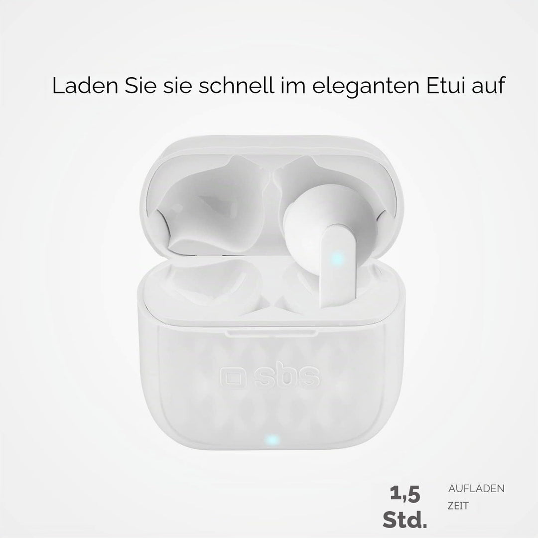 SBS TWS Air Free Wireless Kopfhörer mit Multifunktions-Touch-Steuerung, Ladestation, ideal für Musik