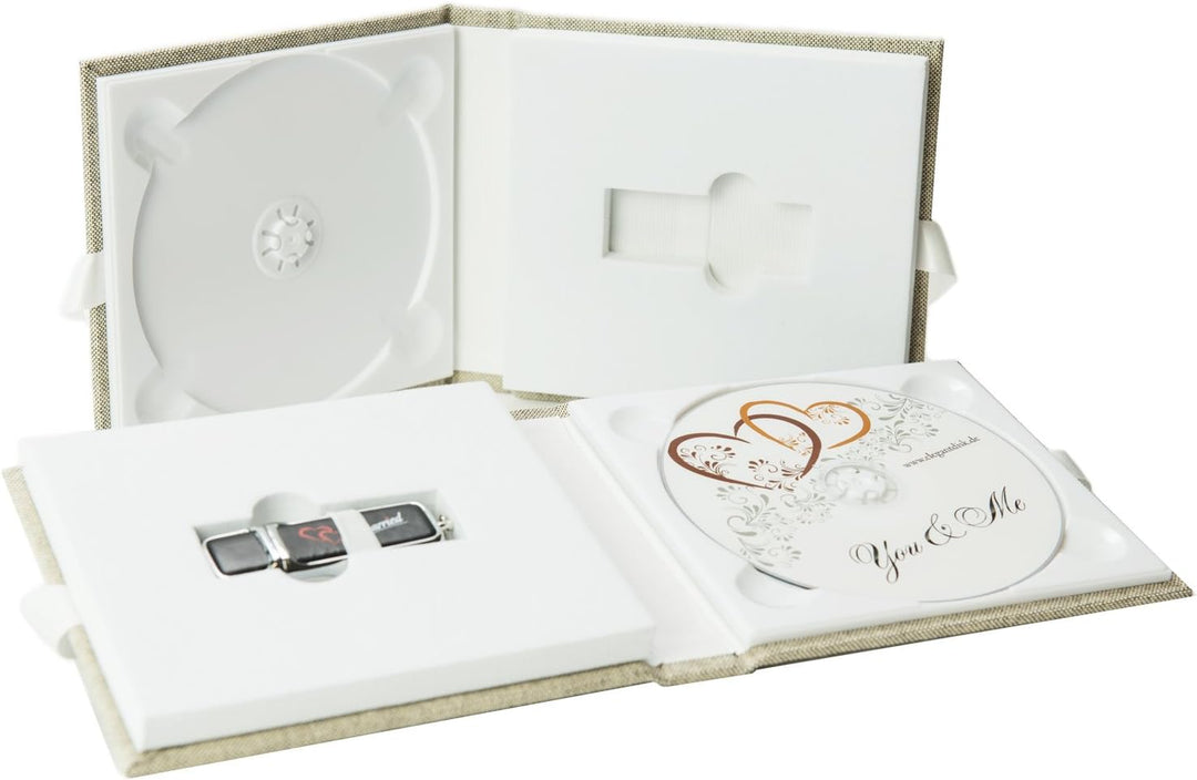 Leder USB Case, Tasche, Album. USB Case mit DVD Tray. USB Tasche mit DVD Slot. Album für USB und DVD