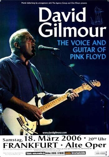 David Gilmour - On An Island, Frankfurt 2006 » Konzertplakat/Premium Poster | Live Konzert Veranstal