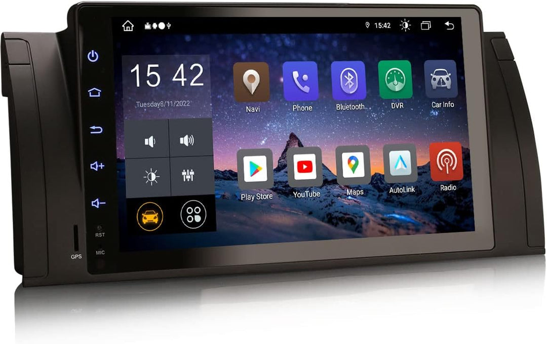 Erisin 9 Zoll Android 11.0 Autoradio mit Navi GPS Für BMW 5er E39 X5 E53 M5 Integriertes Wireless Ca