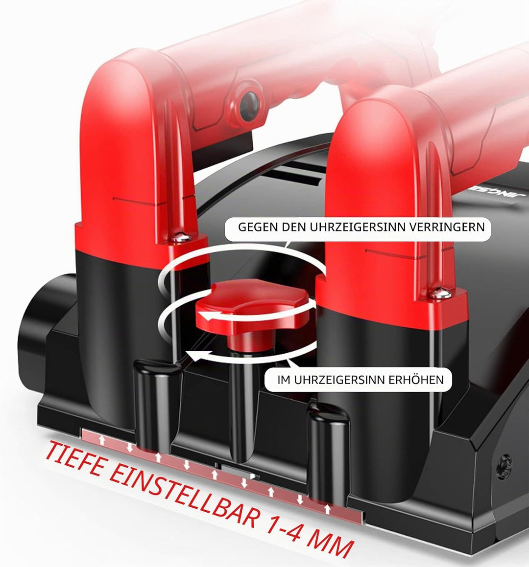 Elektrohobel Handhobel - 1200W Hobelmaschine mit 160mm Hobelbreite 1000-4000 upm bis zu 4 mm Spannti