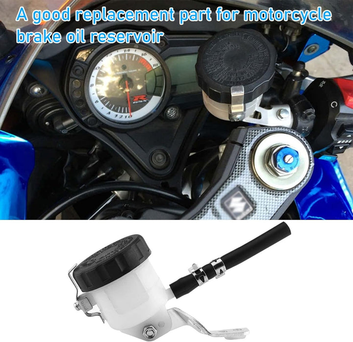 Motorrad Bremsflüssigkeitsbehälter, Fydun Bremszylinder Behälter Flüssigkeit Flasche mit Halterung f