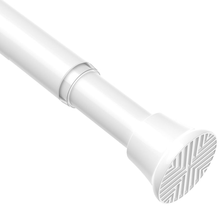 AIZESI Gardinenstange ohne Bohren 60 bis 120 cm, 1 Stück Teleskopstange, Weiss duschstange ohne bohr