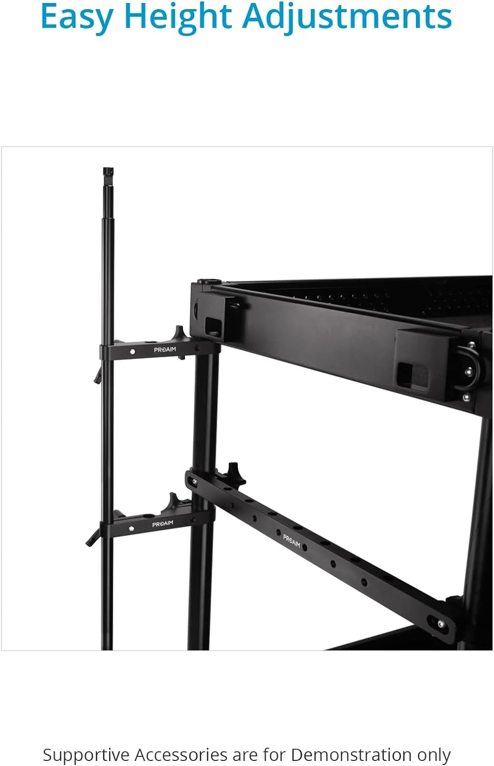 PROAIM 5/8" Baby Pin Adapter System für Kamerawagen | Passt Zubehörteile mit 5/8-Empfänger an, klemm
