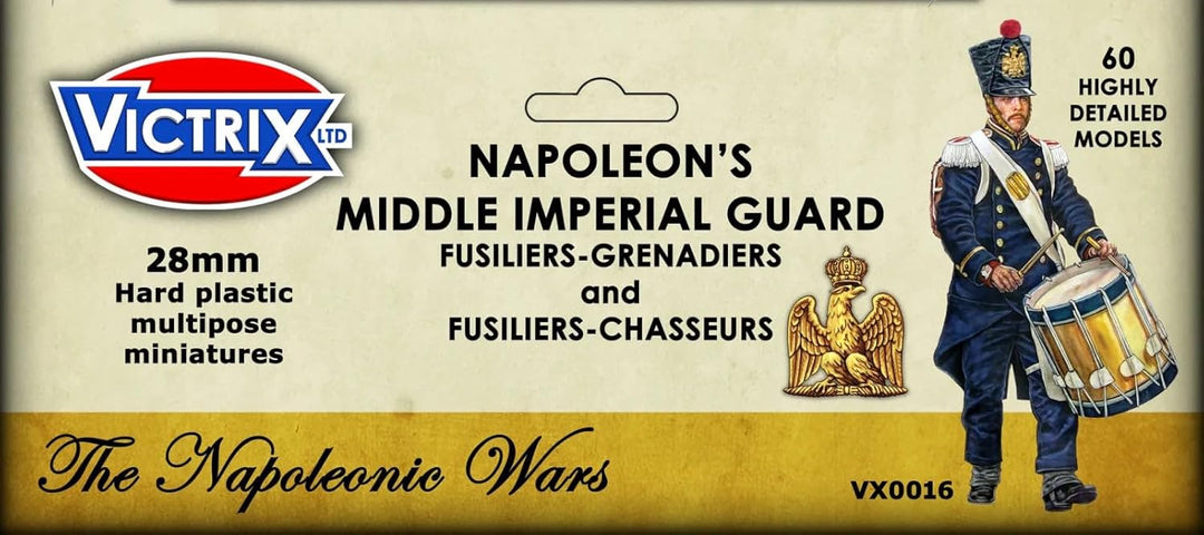 Victrix VX0016 - Napoleons französische mittlere kaiserliche Garde - 60er Set Box - 28mm Plastikmini