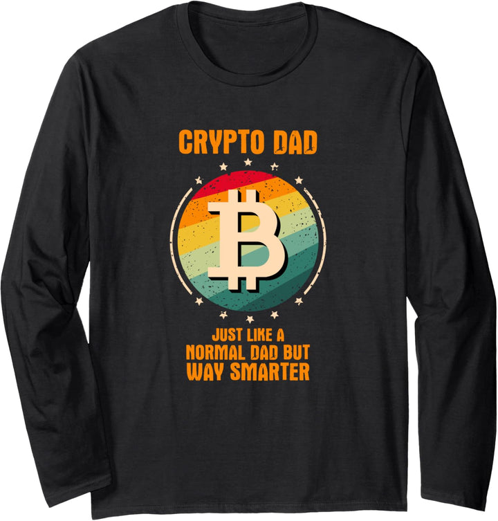 Crypto Dad just like a normal Dad but way smarter Langarmshirt