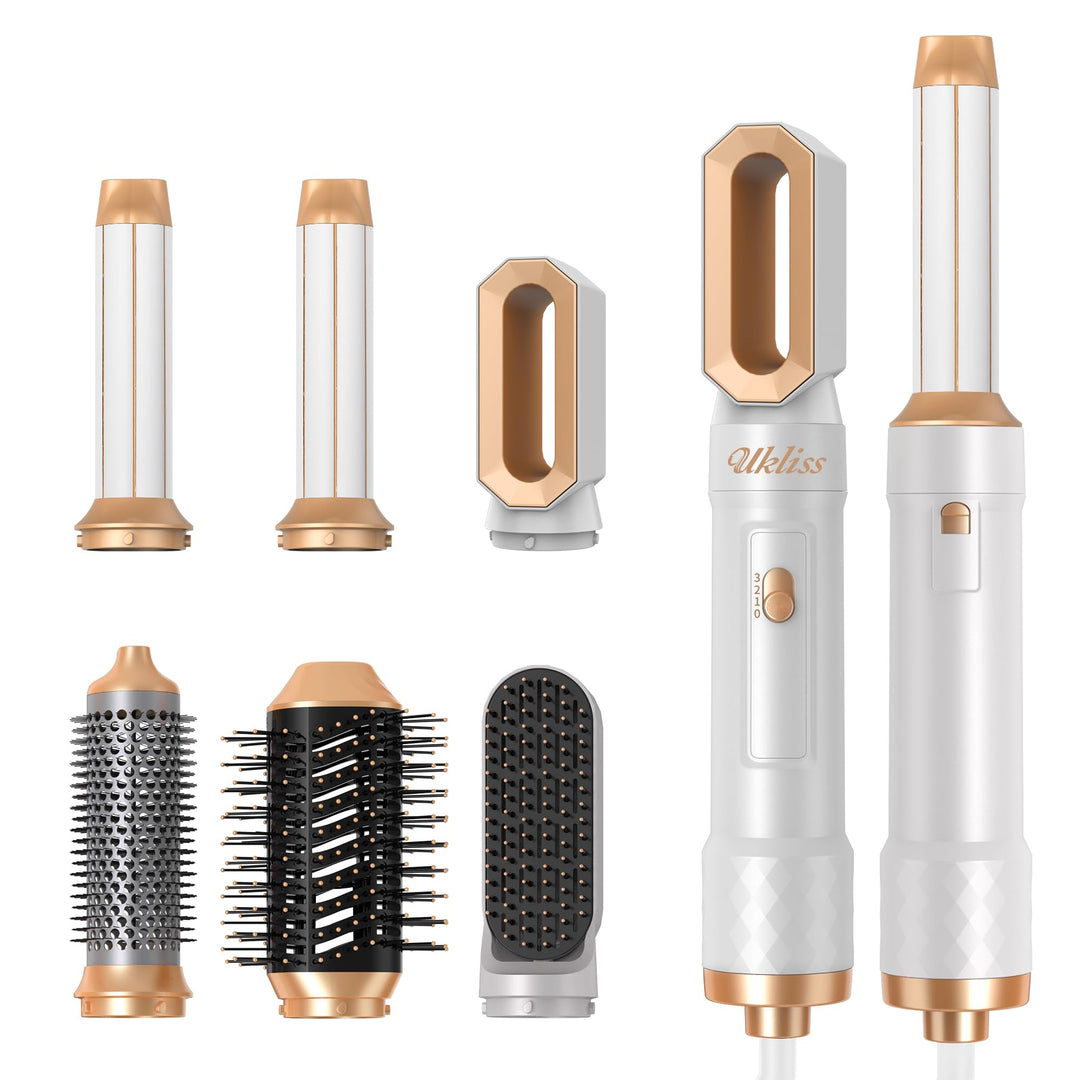 UKLISS Airstyler 6 in 1 Hairstyler Haarstyler mit Air Lockenstab Föhn Heissluftbürste Haarstyling Ge