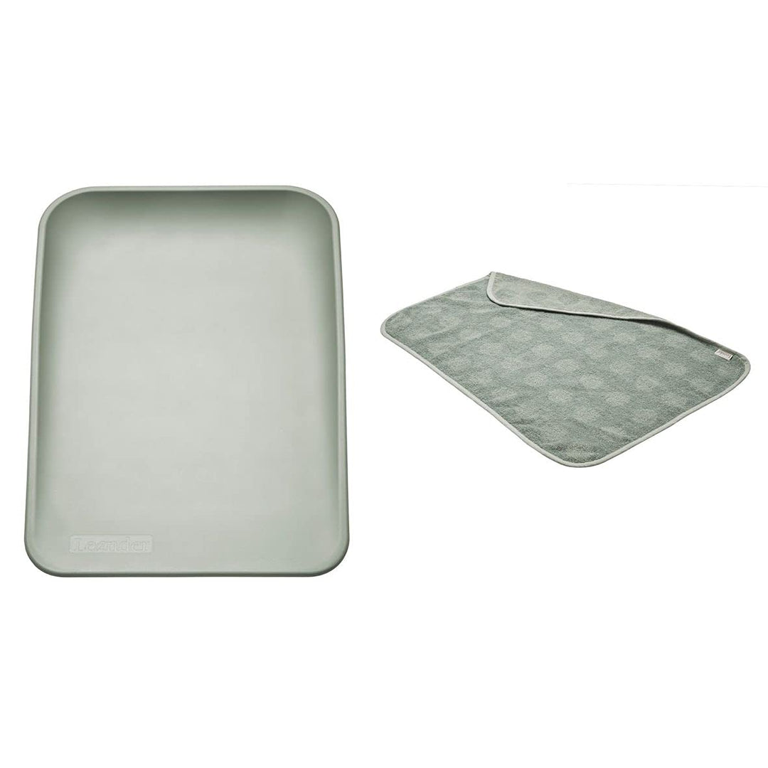 Leander Matty Wickelkissen + Topper in der Farbe sage green