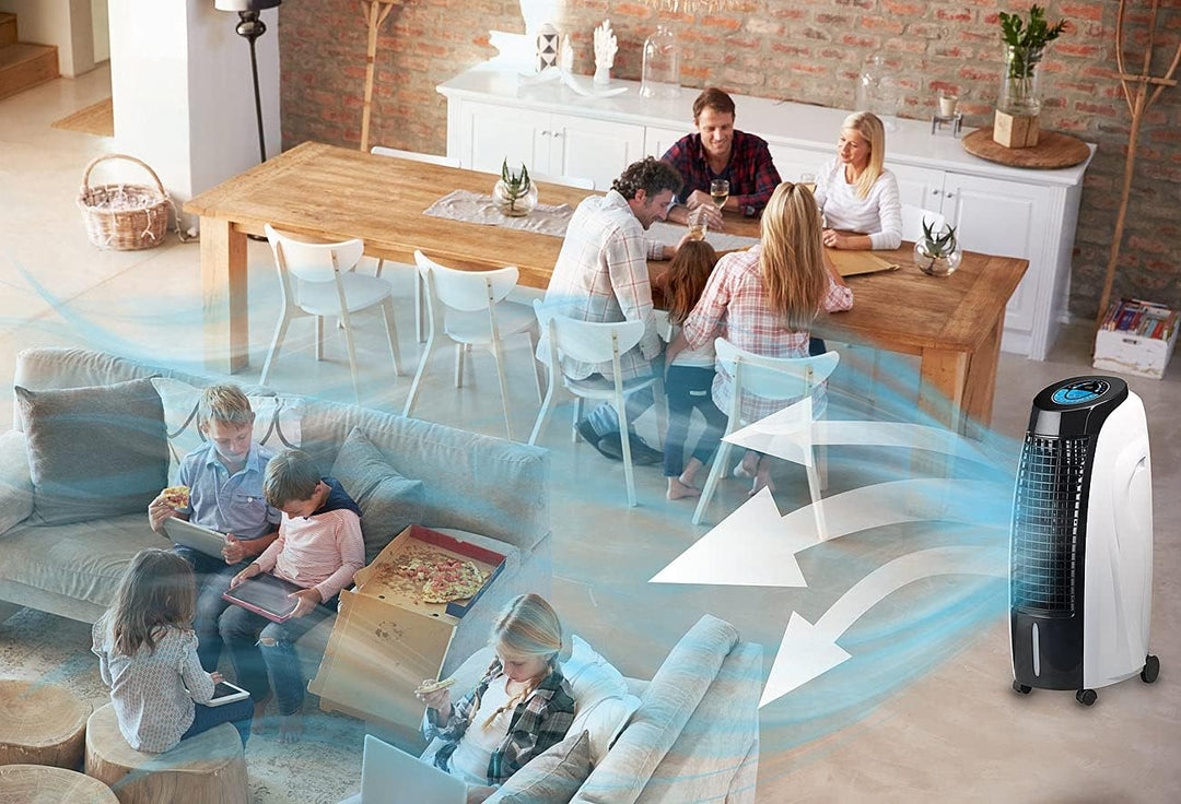 Sichler Haushaltsgeräte Lufterfrischer: 3in1-Luftkühler, Luftbefeuchter und Ionisator, 15 l, 130 W,