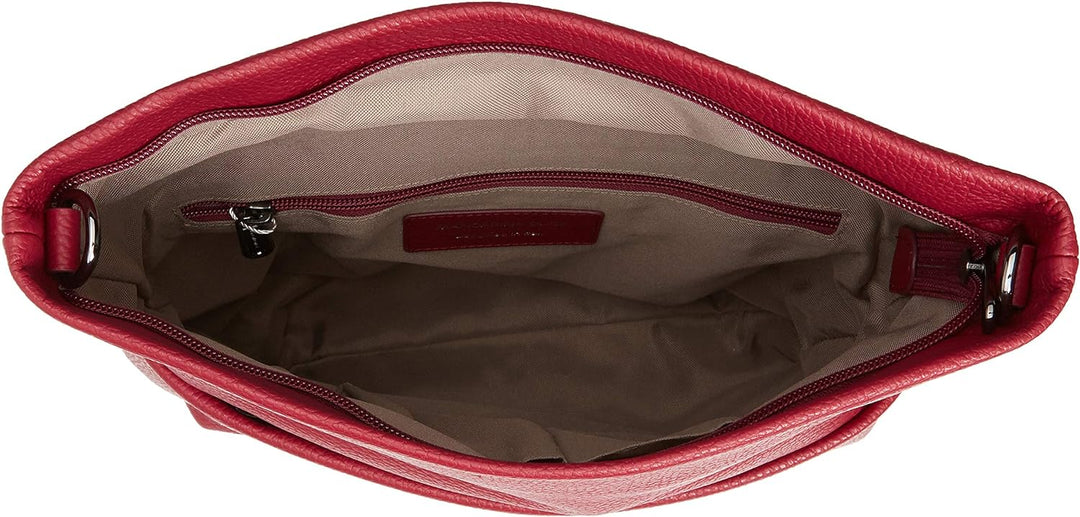 Mandarina Duck Mellow Leather Tracolla Schultertasche Rot (Red Plum), Rot (Red Plum)