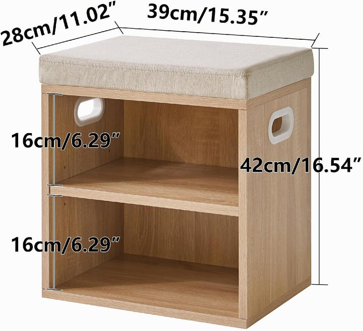 YMYNY Schuhbank mit Sitzfläche, Schuhschrank mit sitzbank, Schuhregal Klein mit Sitzbank, Sitzbank m