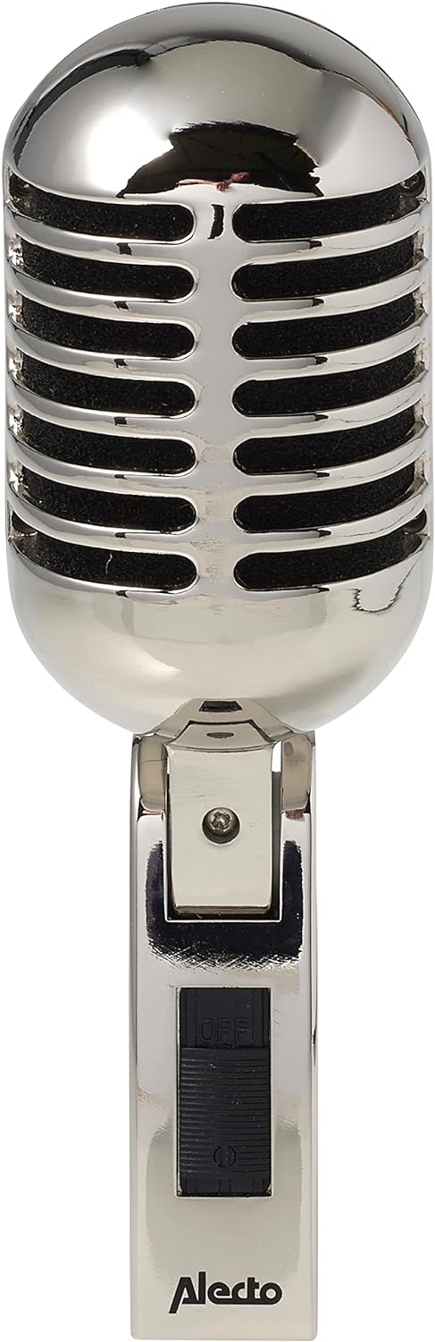 Alecto UDM-60 Dynamisches Gesangsmikrofon - Vintage Gesangsmikrofon - 60Hz-16kHz Frequenzbereich - 5