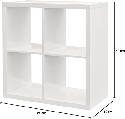 Kallax IKEA Regal – Bücherregal-4er-weiss Grösse: 77 X 77 cm, weiss-Glanz, 77x77 cm, Weiss-glanz
