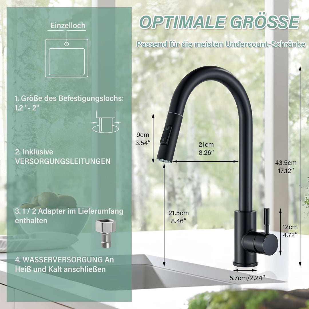 Niederdruck Armatur Küche Schwarz Wasserhahn Küche Niederdruck Küchenarmatur Mischbatterie mit Braus