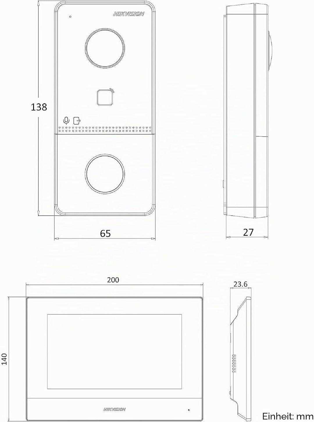 Hikvision DS-KIS603-P (B) (IP VDP KIT) – WLAN-Lösung