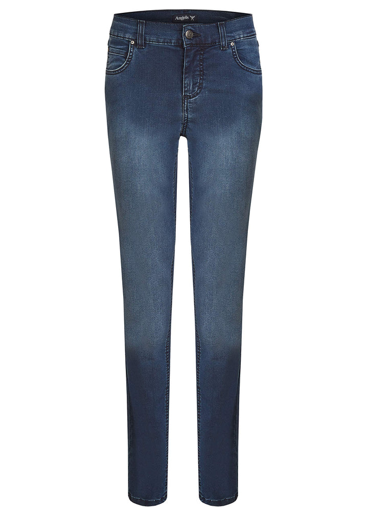 ANGELS Slim Fit Jeans Jeans Skinny mit cleanem Super Stretch Denim mit Label-Applikationen 34W / 28L