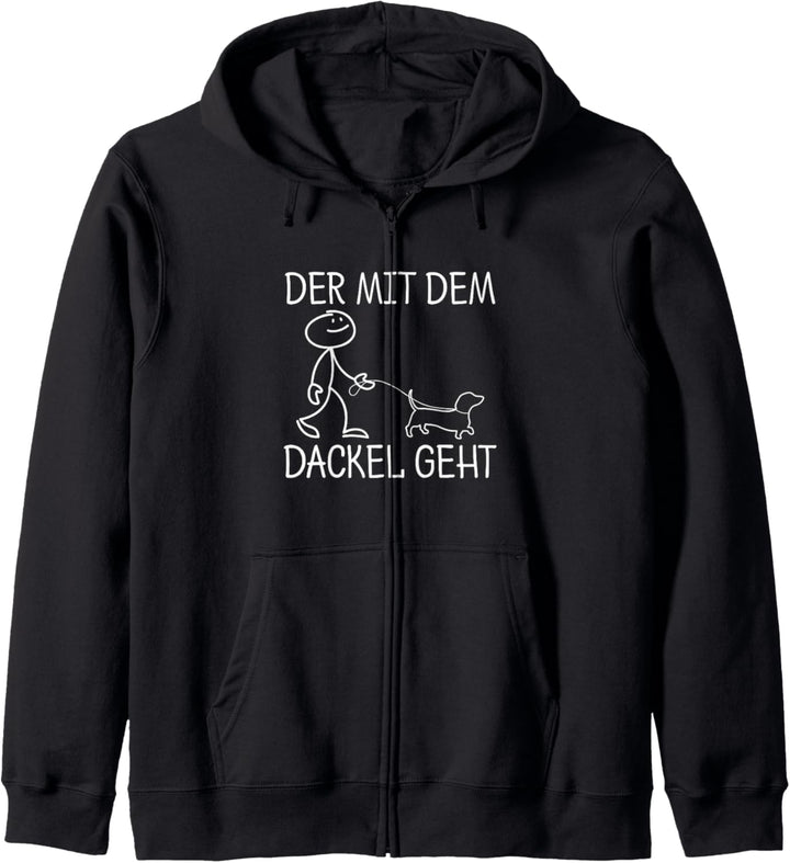 Der Mit Dem Dackel Geht Hund Hundebesitzer Hunde Spruch Kapuzenjacke