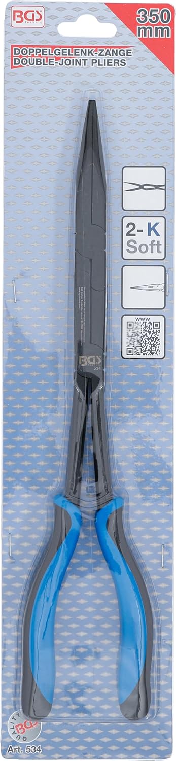 BGS 534 | Doppelgelenk-Zange | gerade Spitze | 350 mm, gerade Spitze