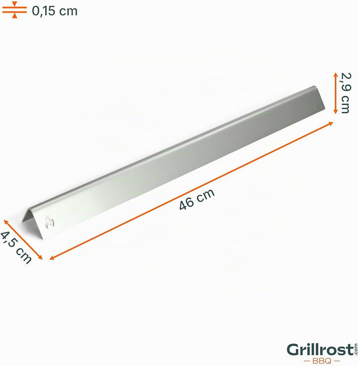 Grillrost.com Das Original Edelstahl Aromaschienen für Weber Summit (Set aus 4 St. - benötigte Sets